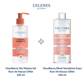 Cloudberry Yüz Yıkama Jeli Kuru Ve Hassas Ciltler, 250 ml + Cloudberry Misel Temizleme Suyu Kuru Ve Hassas Ciltler, 250 ml 2'li Set